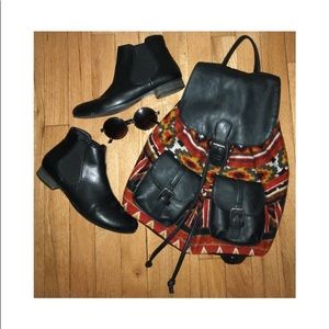 Faux Leather Chelsea Booties